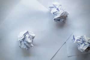 Photo: screwed up paper